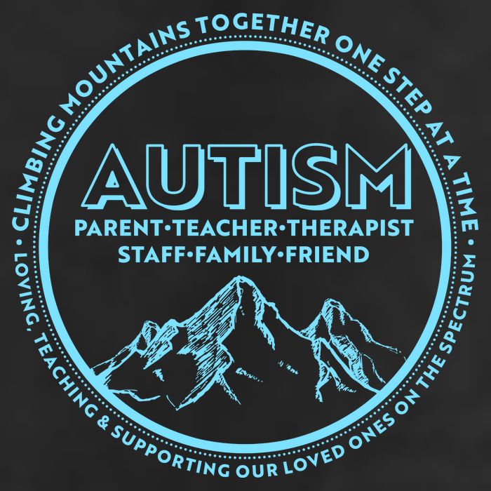 Autism Climbing Mountains Together Adult Drive Performance Visor