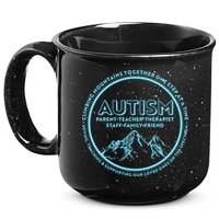 Autism Climbing Mountains Together 15oz Campfire Ceramic Mug