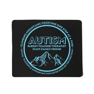 Autism Climbing Mountains Together Mousepad