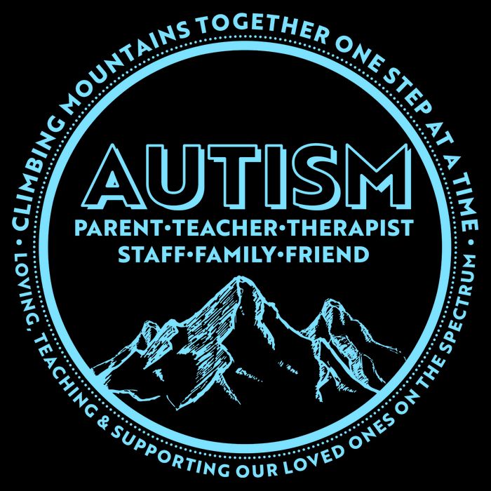 Autism Climbing Mountains Together Premium T-Shirt