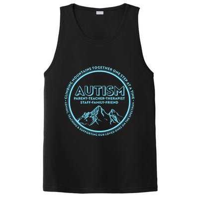 Autism Climbing Mountains Together PosiCharge Competitor Tank