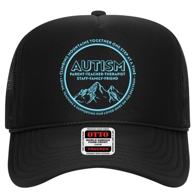 Autism Climbing Mountains Together Trucker Hat