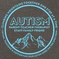 Autism Climbing Mountains Together Cotton Canvas Backpack