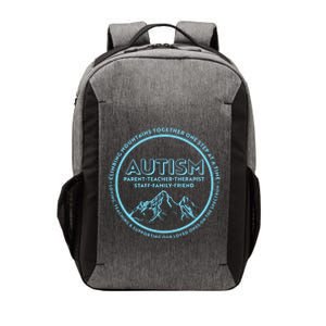 Autism Climbing Mountains Together Vector Backpack