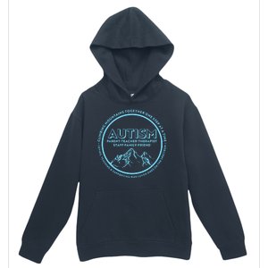 Autism Climbing Mountains Together Urban Pullover Hoodie