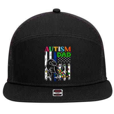 Autism Dad 7 Panel Mesh Trucker Snapback Hat