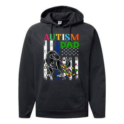 Autism Dad Performance Fleece Hoodie