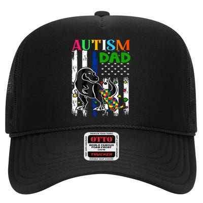 Autism Dad High Crown Mesh Back Trucker Hat