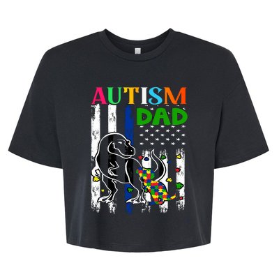 Autism Dad Bella+Canvas Jersey Crop Tee