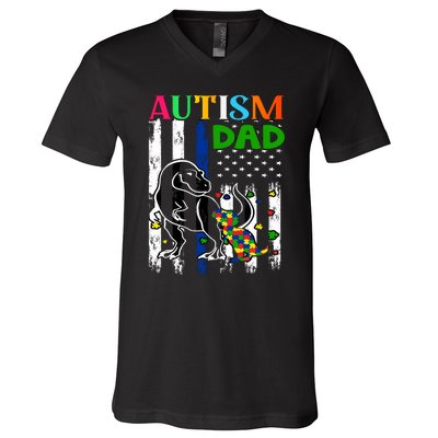 Autism Dad V-Neck T-Shirt