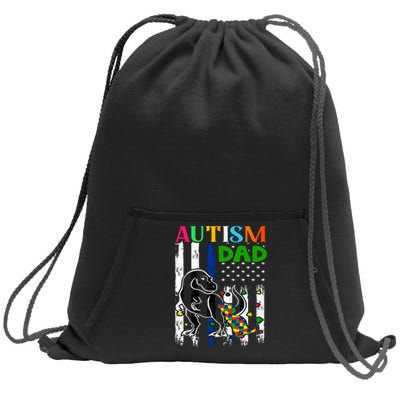 Autism Dad Sweatshirt Cinch Pack Bag