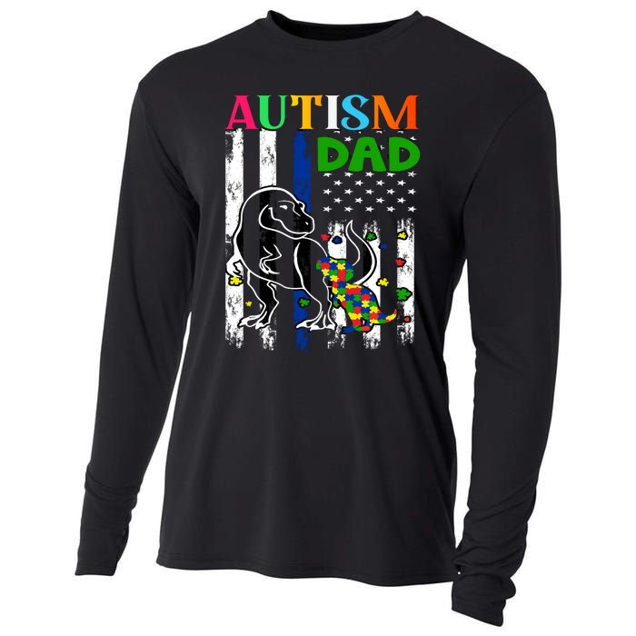 Autism Dad Cooling Performance Long Sleeve Crew