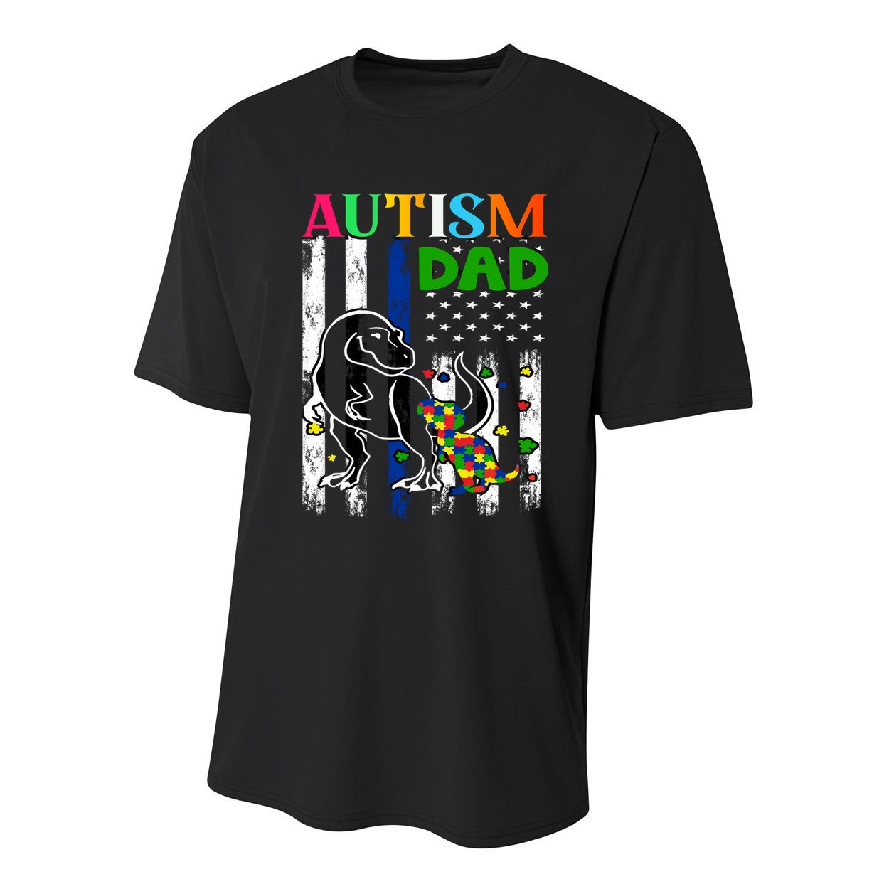 Autism Dad Youth Performance Sprint T-Shirt