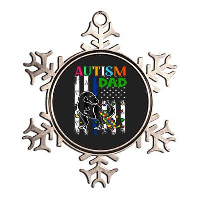 Autism Dad Metallic Star Ornament