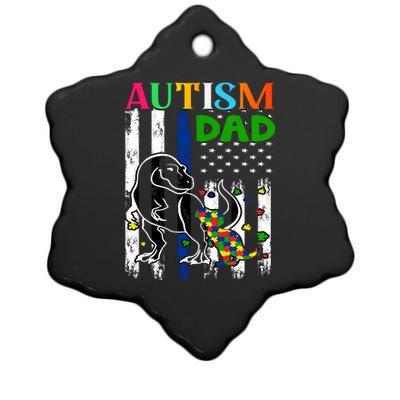 Autism Dad Ceramic Star Ornament