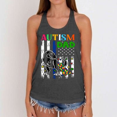 Autism Dad Women's Knotted Racerback Tank