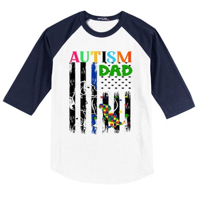 Autism Dad Baseball Sleeve Shirt