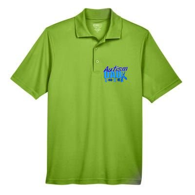 Autism Dad Awareness Ribbon Men's Origin Performance Piqué Polo