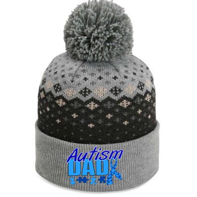 Autism Dad Awareness Ribbon The Baniff Cuffed Pom Beanie