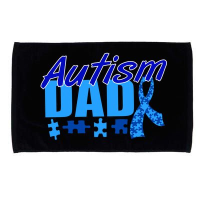 Autism Dad Awareness Ribbon Microfiber Hand Towel