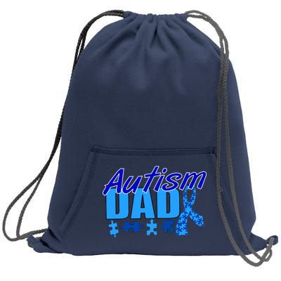 Autism Dad Awareness Ribbon Sweatshirt Cinch Pack Bag