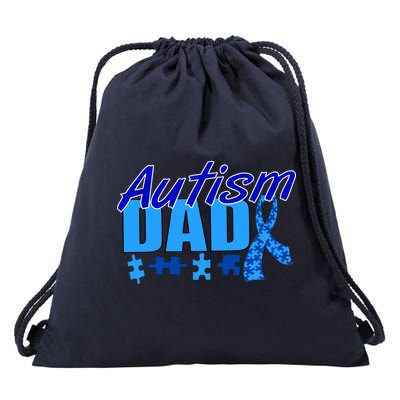 Autism Dad Awareness Ribbon Drawstring Bag