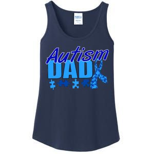 Autism Dad Awareness Ribbon Ladies Essential Tank