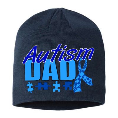 Autism Dad Awareness Ribbon Sustainable Beanie