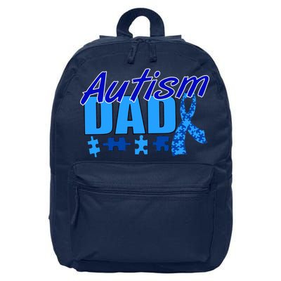 Autism Dad Awareness Ribbon 16 in Basic Backpack