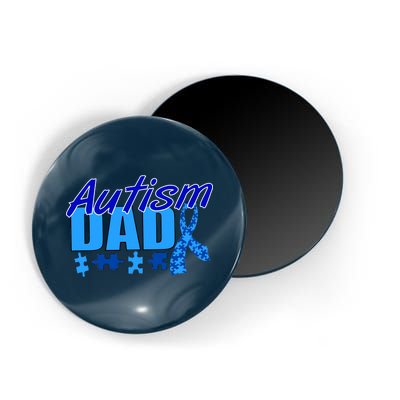 Autism Dad Awareness Ribbon Magnet