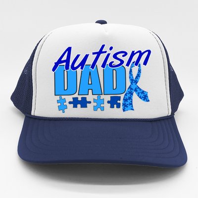 Autism Dad Awareness Ribbon Trucker Hat