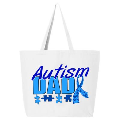 Autism Dad Awareness Ribbon 25L Jumbo Tote