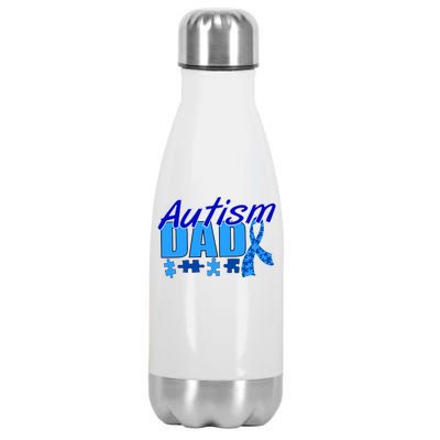 Autism Dad Awareness Ribbon Stainless Steel Insulated Water Bottle