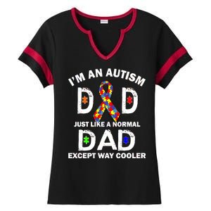 Autism Dad Just Like A Normal Dad But Way Cooler Ladies Halftime Notch Neck Tee