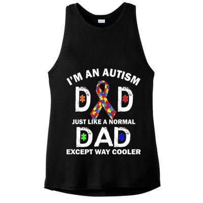 Autism Dad Just Like A Normal Dad But Way Cooler Ladies PosiCharge Tri-Blend Wicking Tank