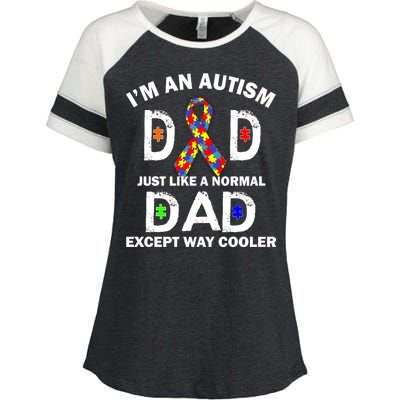 Autism Dad Just Like A Normal Dad But Way Cooler Enza Ladies Jersey Colorblock Tee