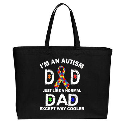 Autism Dad Just Like A Normal Dad But Way Cooler Cotton Canvas Jumbo Tote