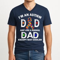 Autism Dad Just Like A Normal Dad But Way Cooler V-Neck T-Shirt