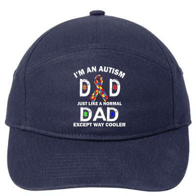 Autism Dad Just Like A Normal Dad But Way Cooler 7-Panel Snapback Hat