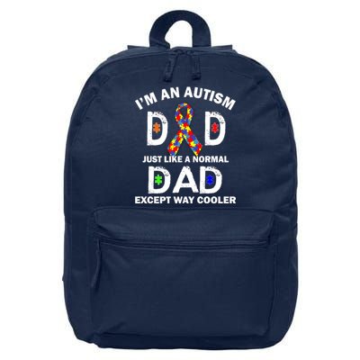 Autism Dad Just Like A Normal Dad But Way Cooler 16 in Basic Backpack