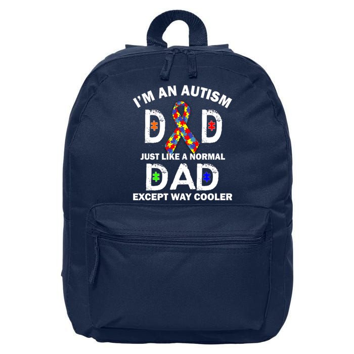 Autism Dad Just Like A Normal Dad But Way Cooler 16 in Basic Backpack