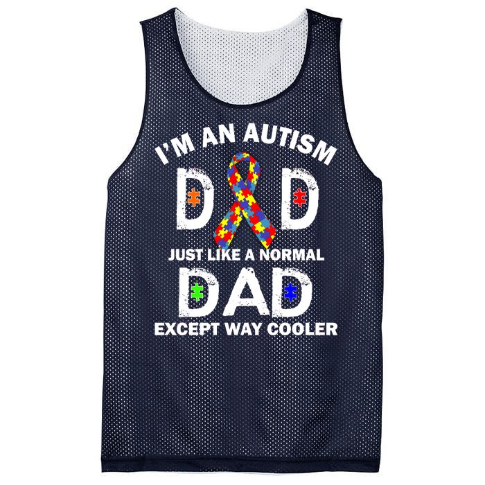 Autism Dad Just Like A Normal Dad But Way Cooler Mesh Reversible Basketball Jersey Tank