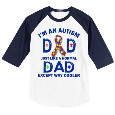 Autism Dad Just Like A Normal Dad But Way Cooler Baseball Sleeve Shirt