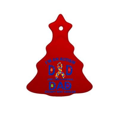 Autism Dad Just Like A Normal Dad But Way Cooler Ceramic Tree Ornament