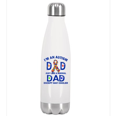 Autism Dad Just Like A Normal Dad But Way Cooler Stainless Steel Insulated Water Bottle