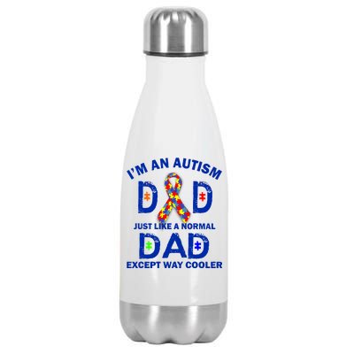 Autism Dad Just Like A Normal Dad But Way Cooler Stainless Steel Insulated Water Bottle