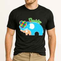 Autism Daddy Cute Elephant Cooling Performance Crew T-Shirt