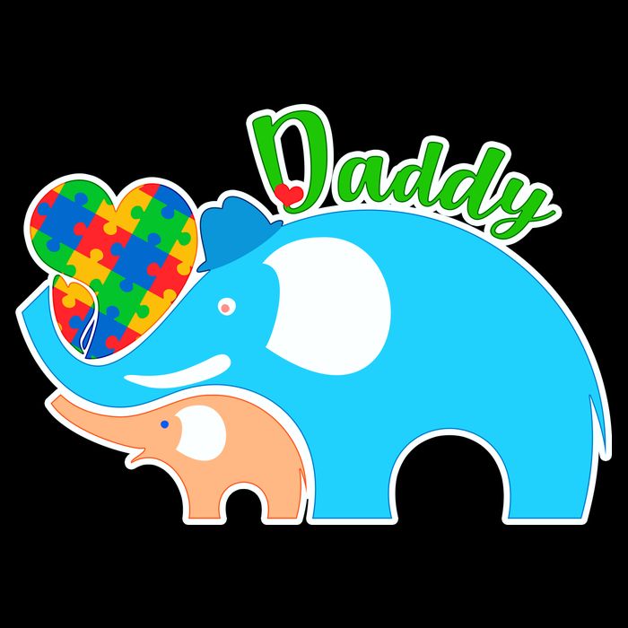 Autism Daddy Cute Elephant City Backpack