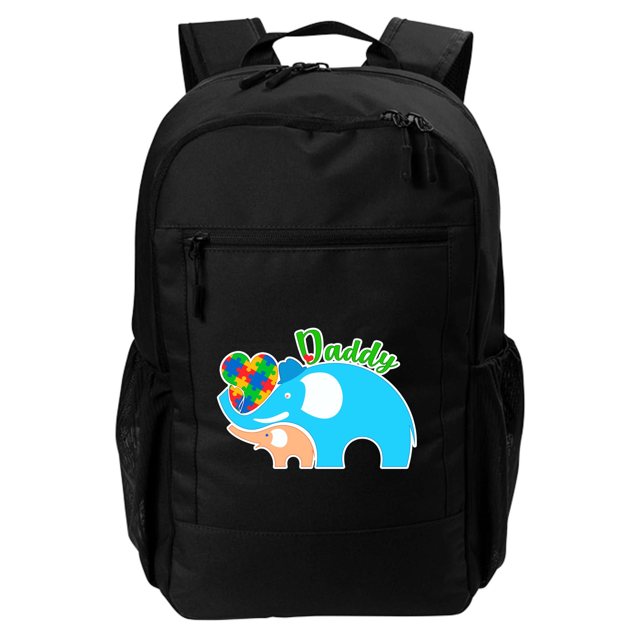Autism Daddy Cute Elephant Backpack