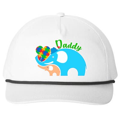 Autism Daddy Cute Elephant Snapback Five-Panel Rope Hat